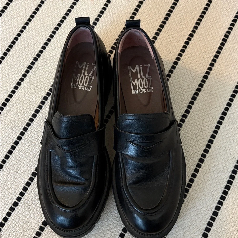 Miz Mooz NYC black loafers with chunky sole. - Picture 2 of 4